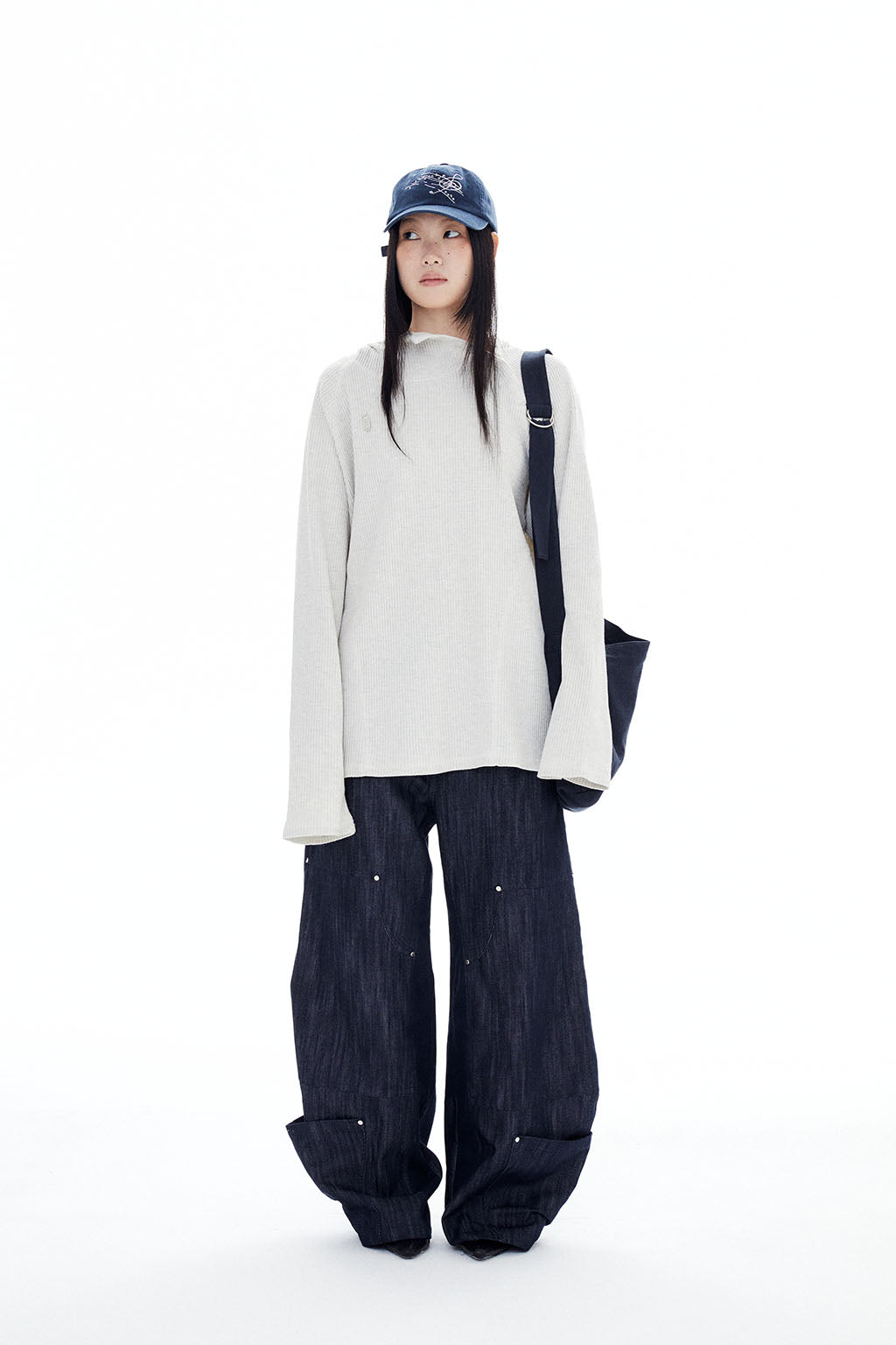 OVERSIZED WAFFLE HOODIE / OATMEAL