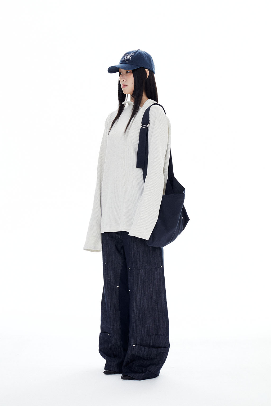 OVERSIZED WAFFLE HOODIE / OATMEAL
