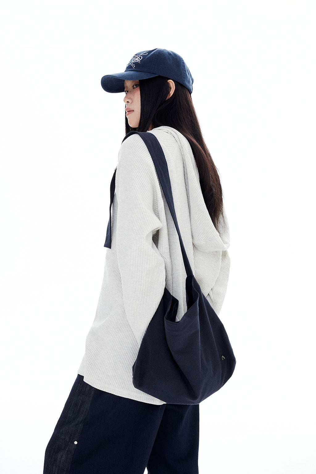 OVERSIZED WAFFLE HOODIE / OATMEAL