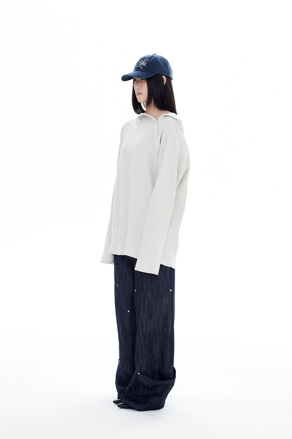 OVERSIZED WAFFLE HOODIE / OATMEAL