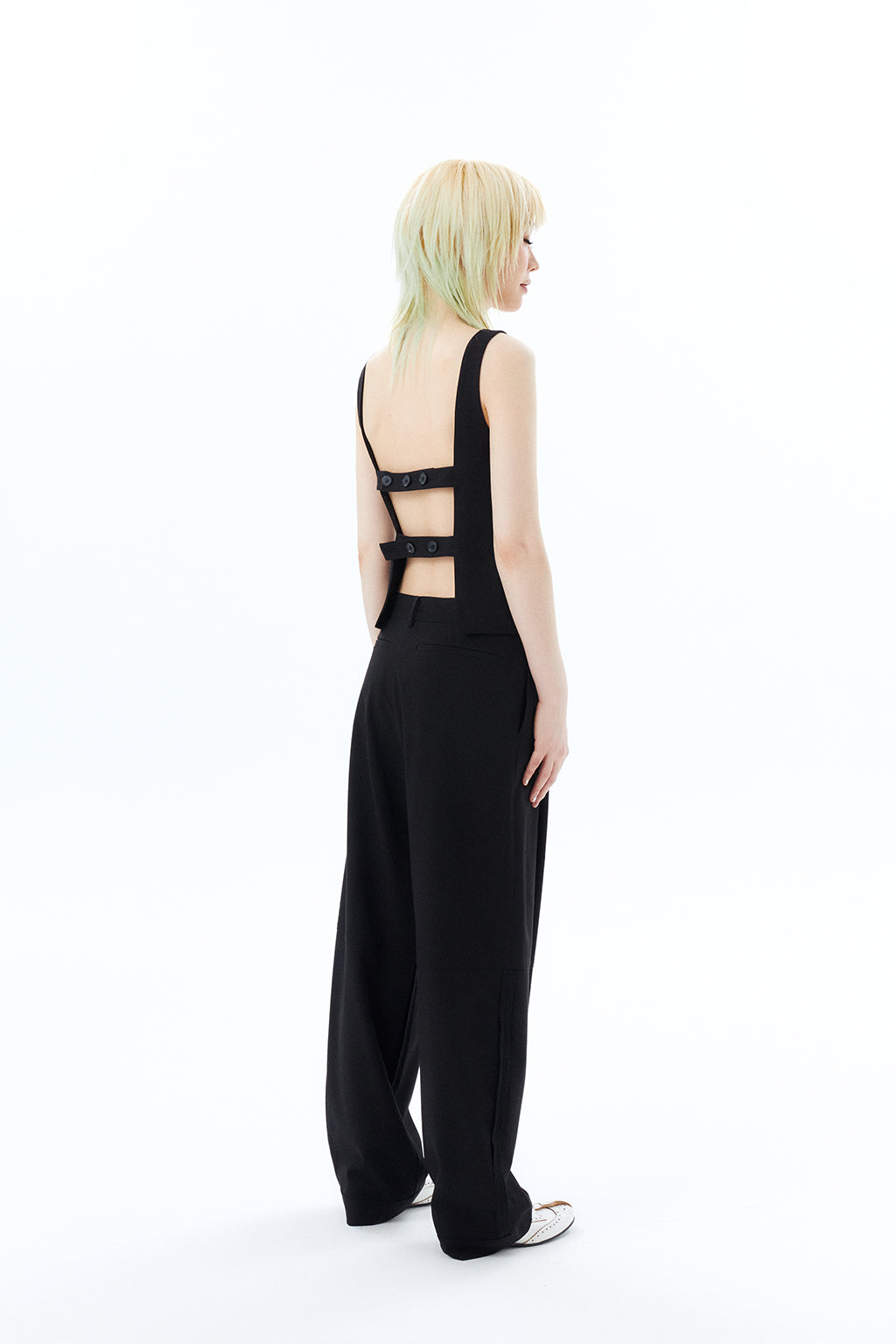 BACK STRAPS TOP / BLACK