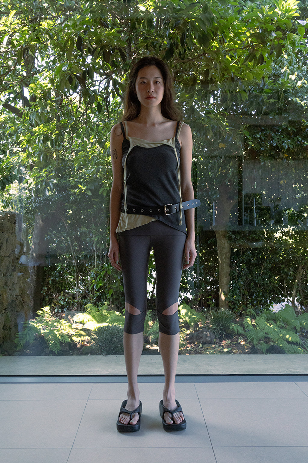 RAW CUT CAMI / CHARCOAL