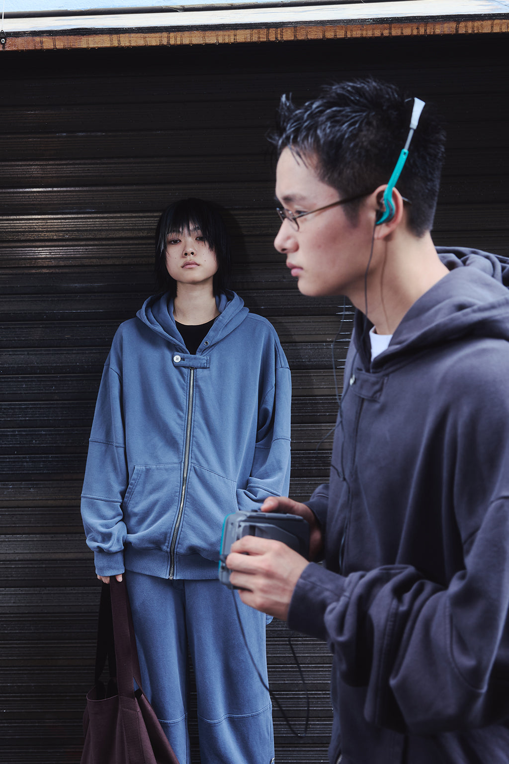 PIGMENT ROLL-UP PANTS / ASH BLUE