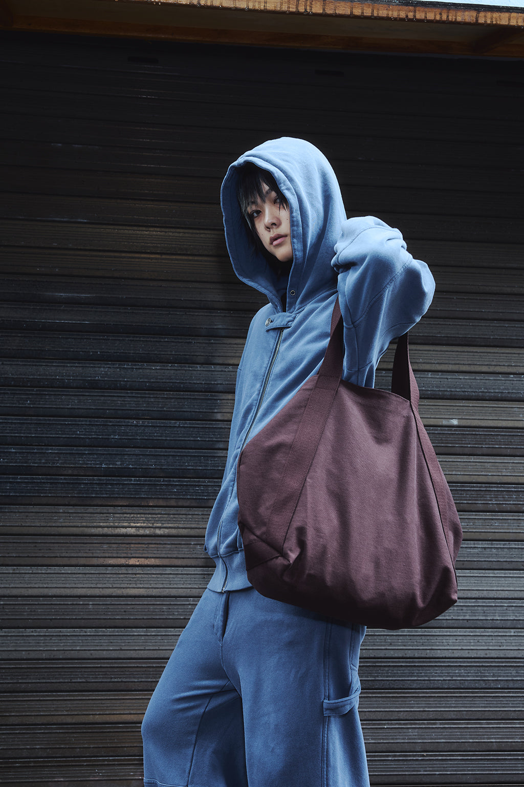 TWILL TOTE BAG / BROWN