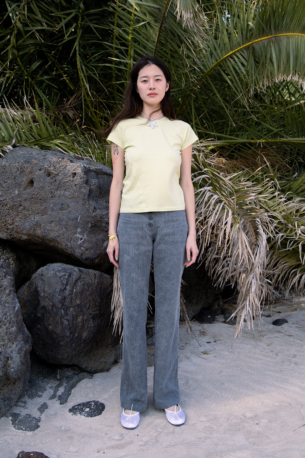 DIAGONAL TOP / LIME