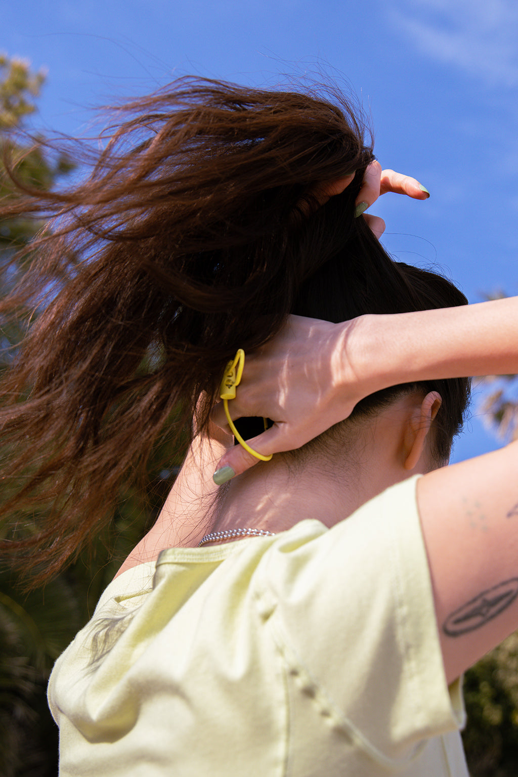 DIAGONAL TOP / LIME