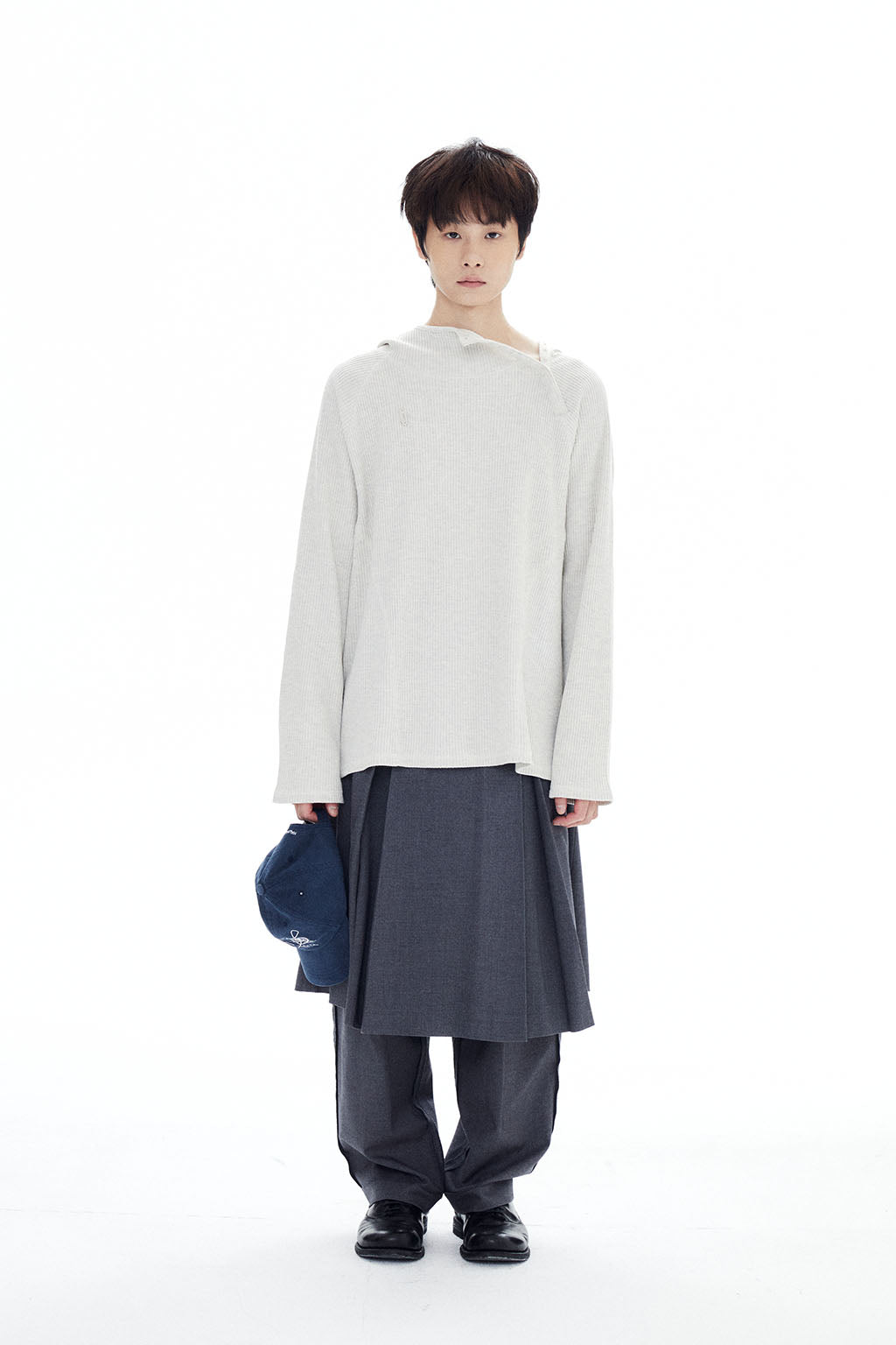 OVERSIZED WAFFLE HOODIE / OATMEAL