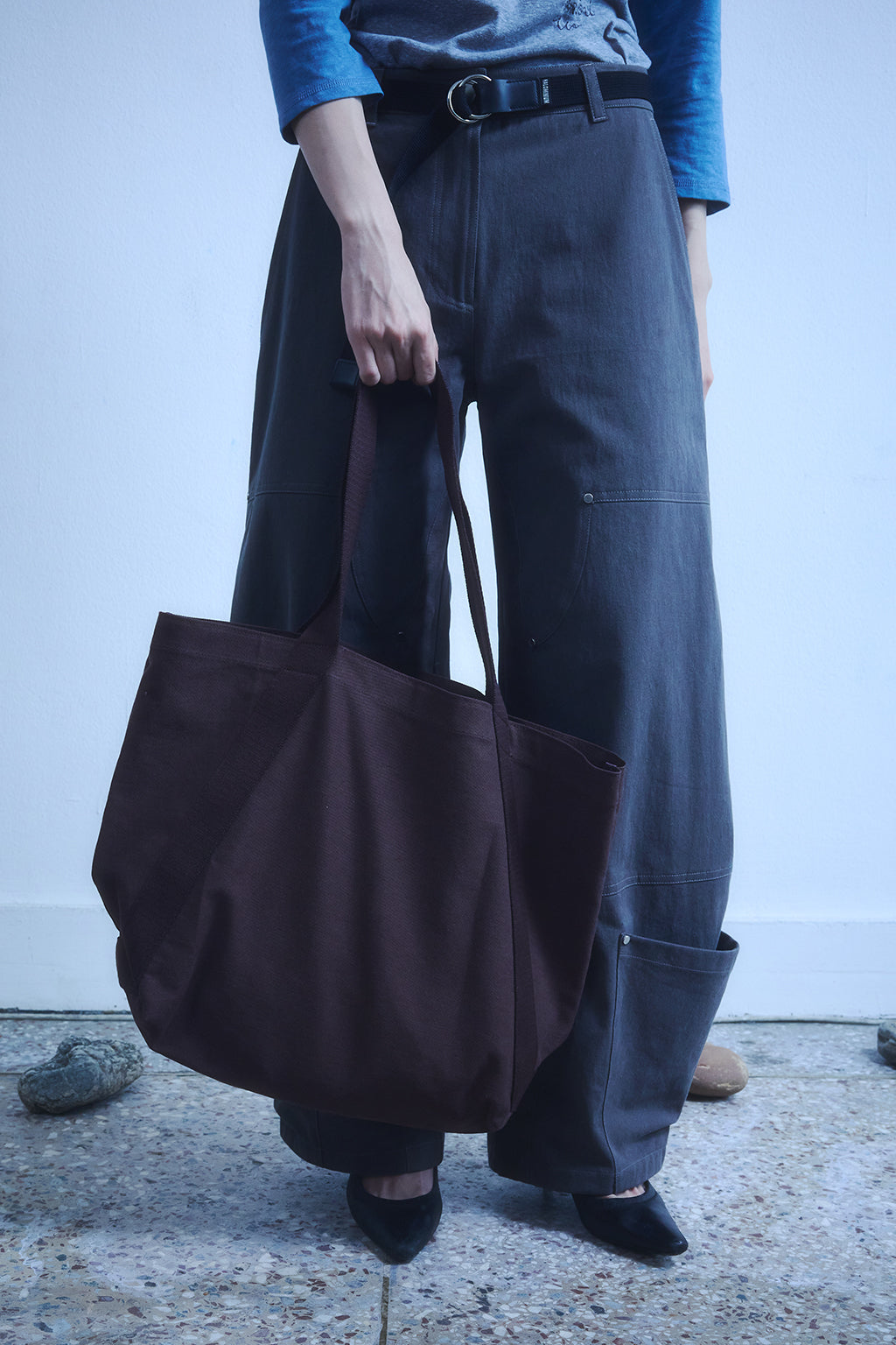 TWILL TOTE BAG / BROWN