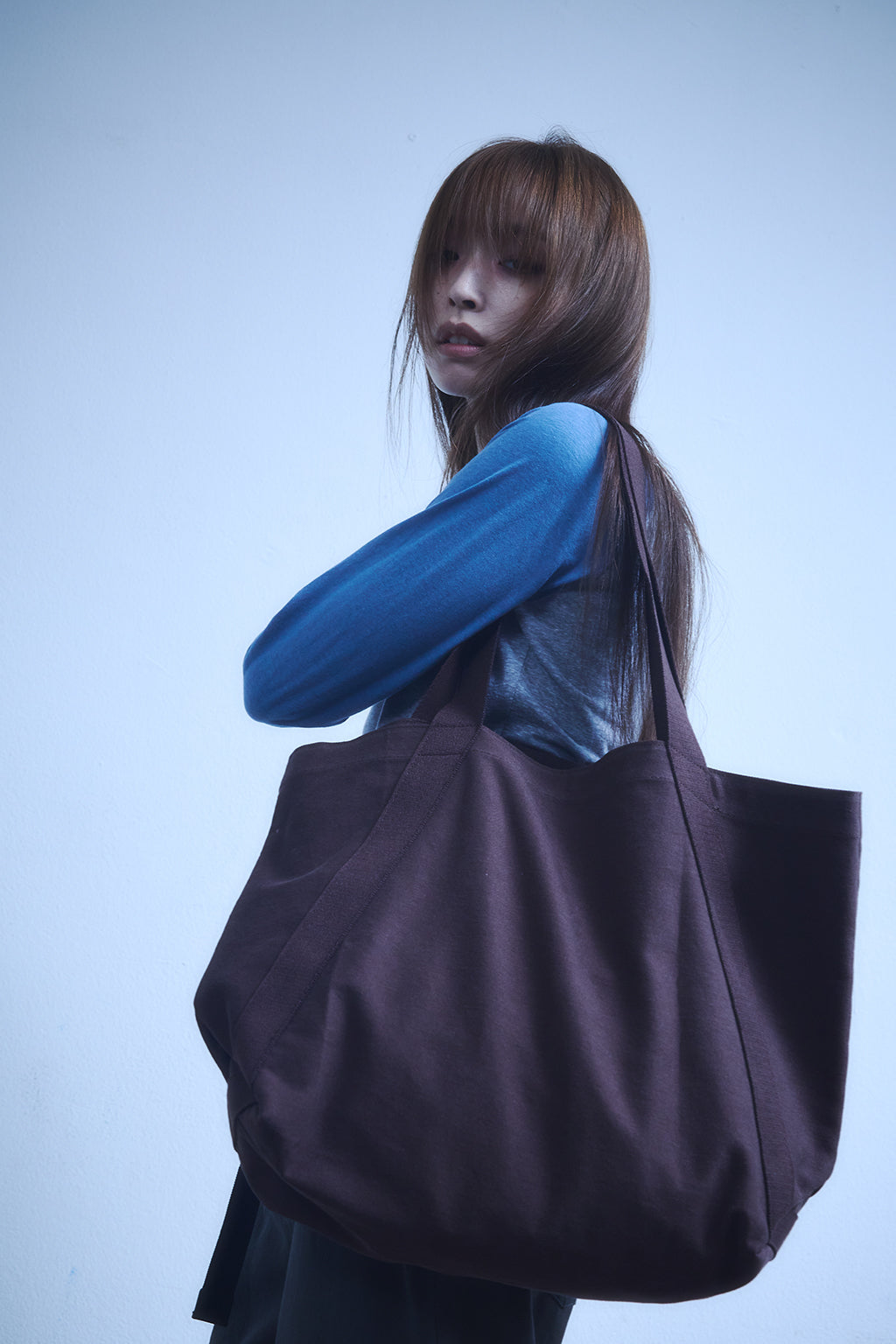 TWILL TOTE BAG / BROWN