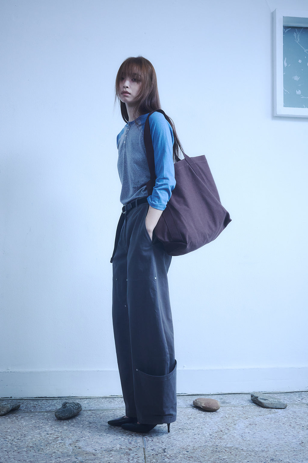 TWILL TOTE BAG / BROWN