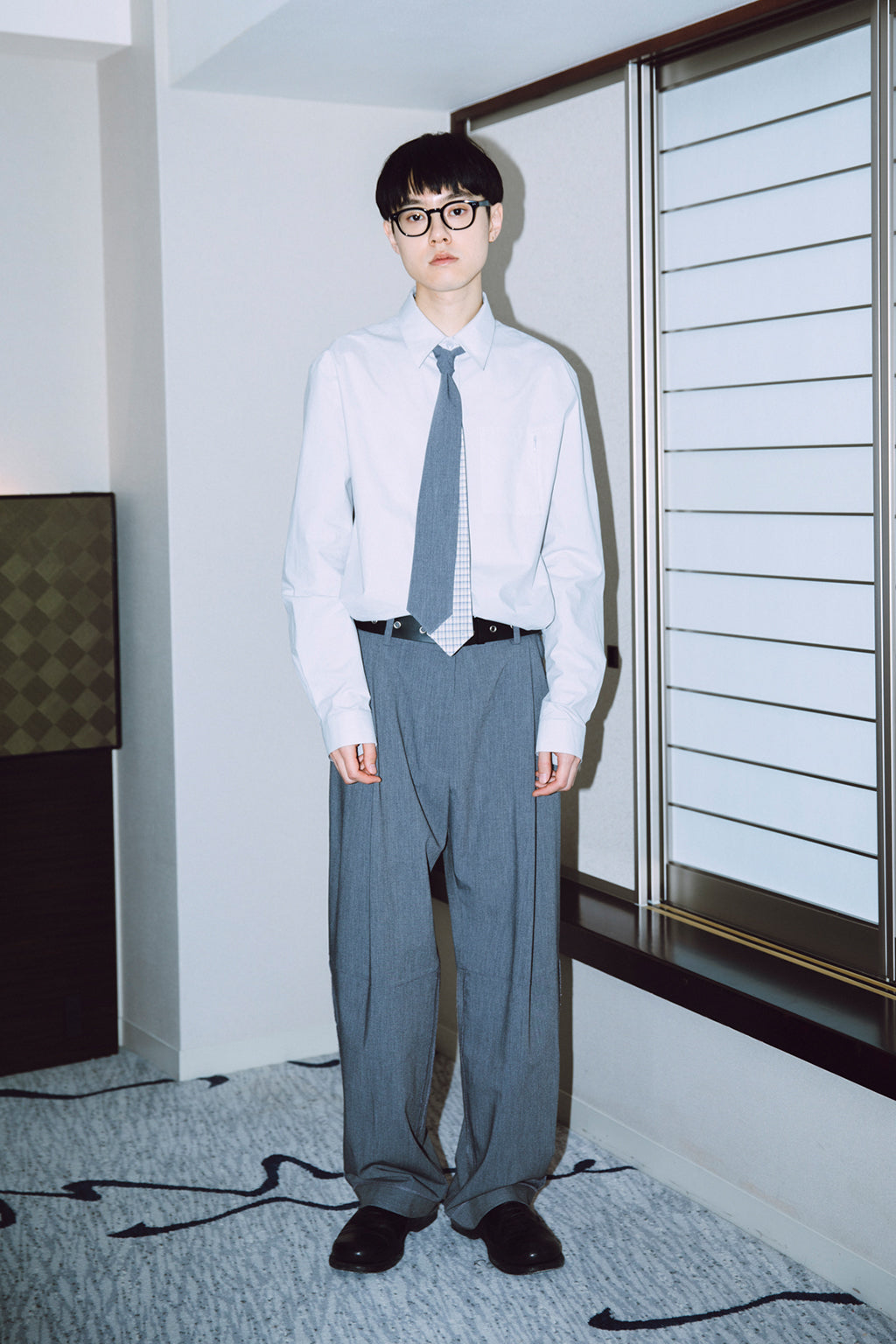 2-WAY TIE SCARF / GRAY