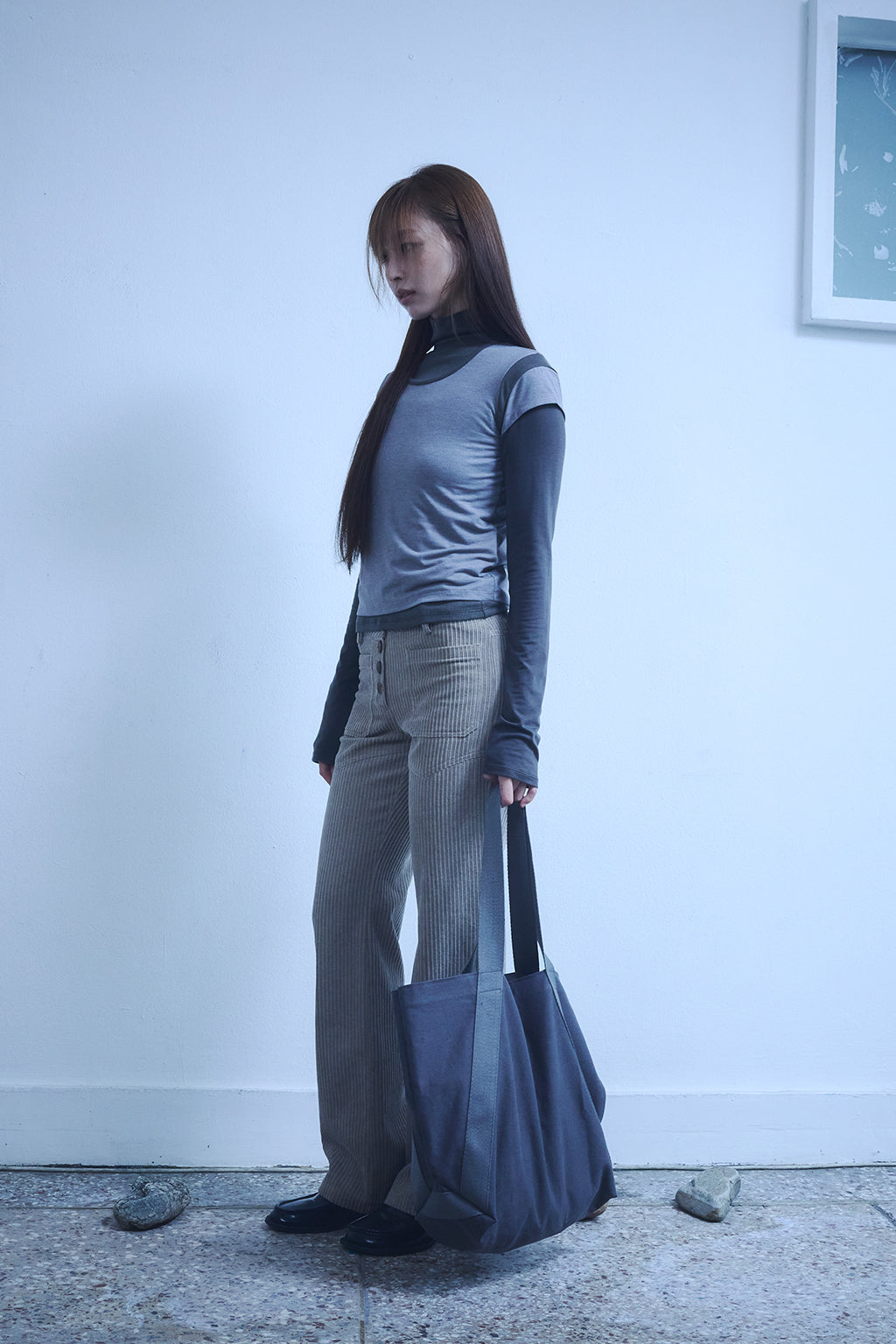 TWILL TOTE BAG / GRAY
