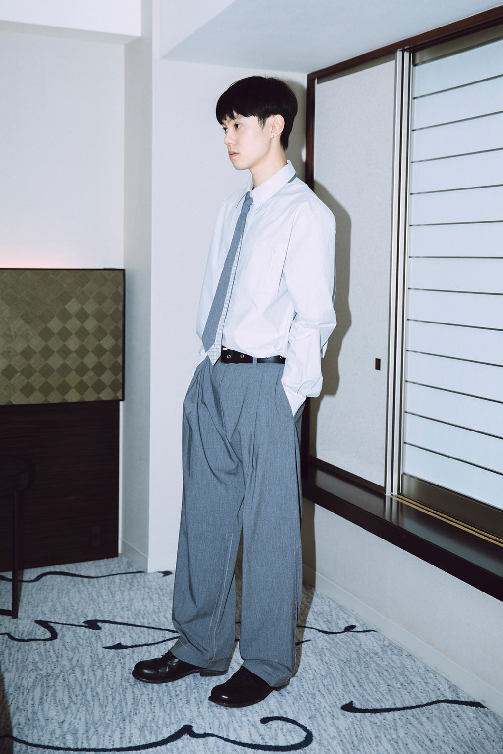 2-WAY TIE SCARF / GRAY