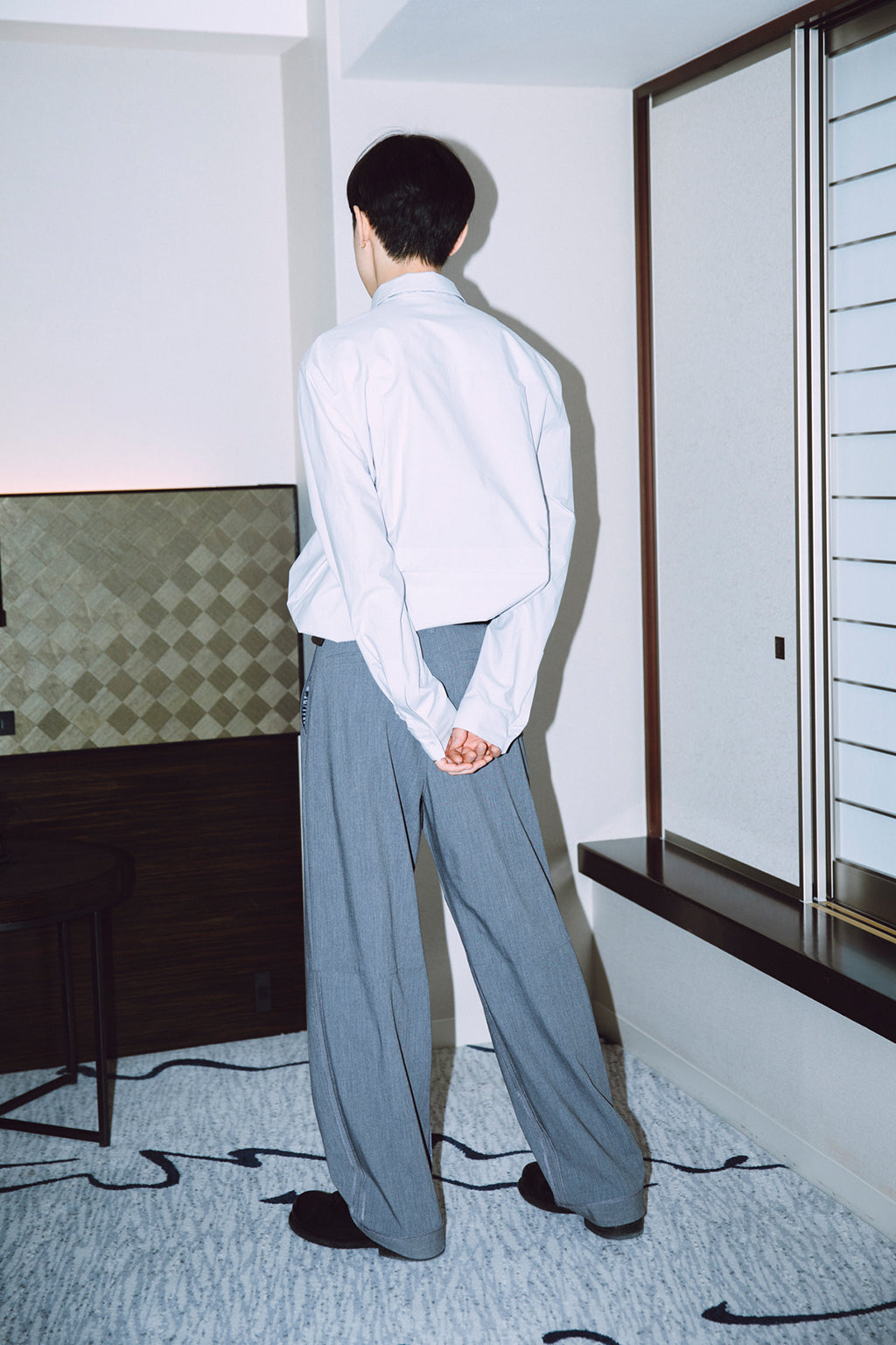 2-WAY TIE SCARF / GRAY