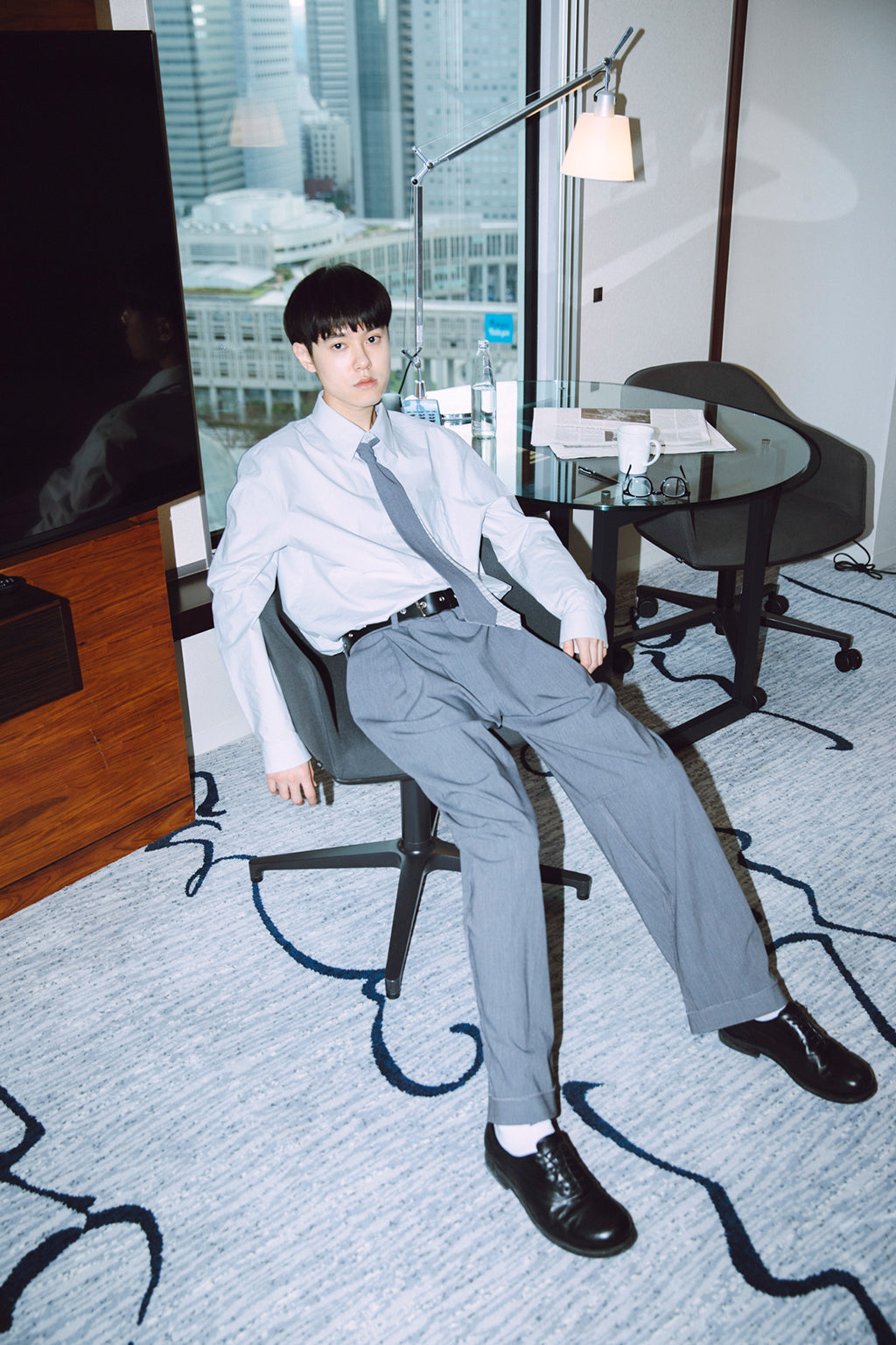 2-WAY TIE SCARF / GRAY