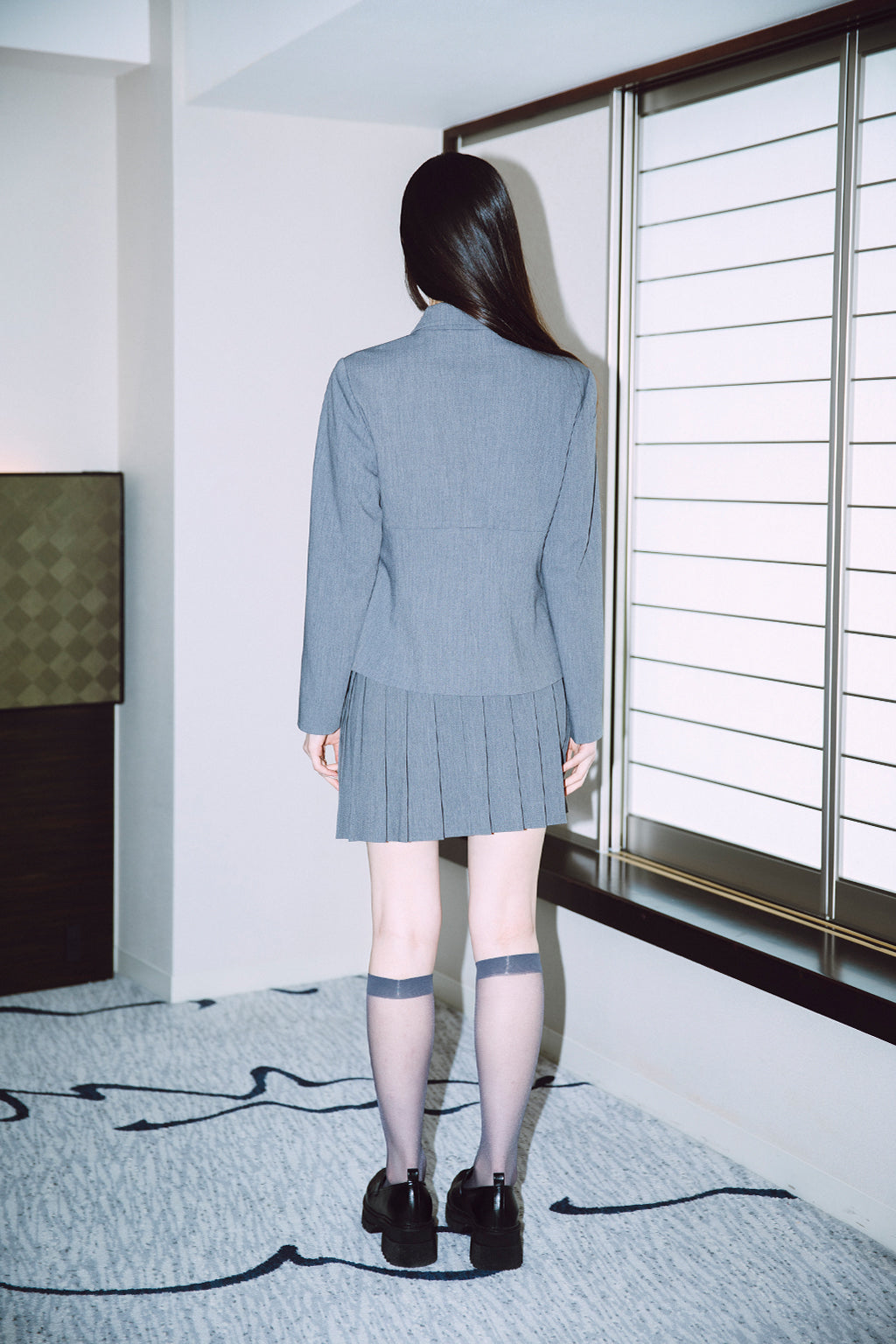 DOUBLE-BUTTON JACKET / GRAY