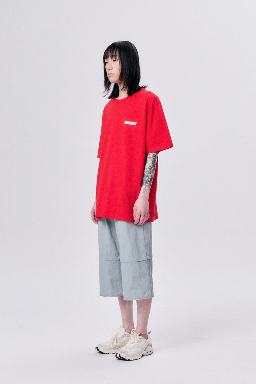 REFLECTED 3 PARTS PANTS / BLUE GRAY