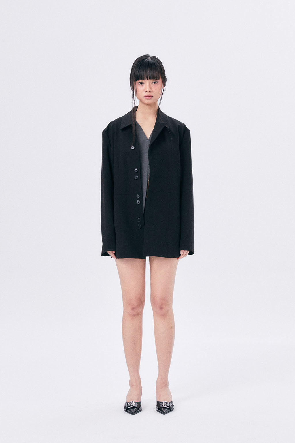 SUMMER WOOL VEST / DARK GRAY