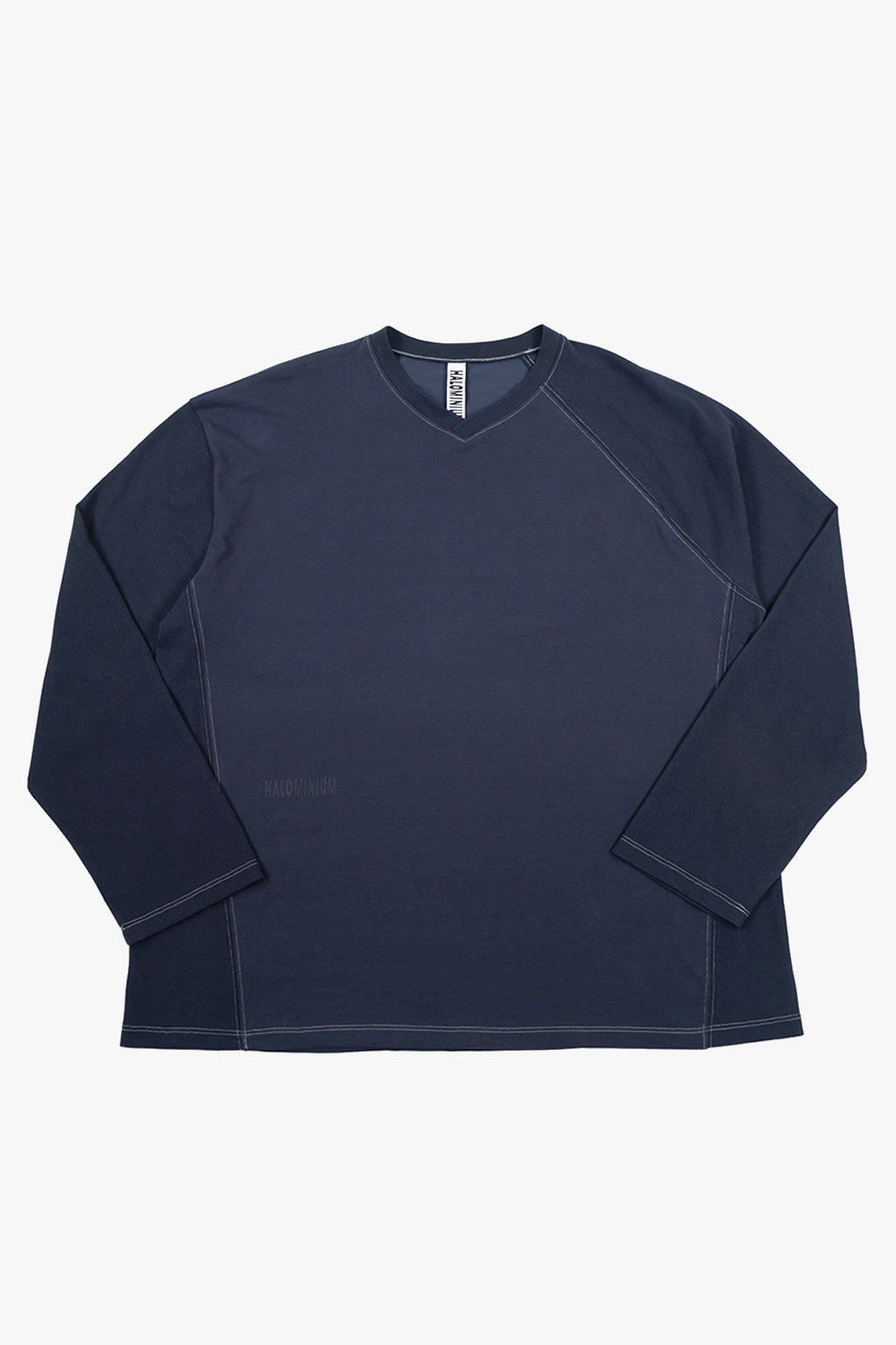 V NECK PIQUE RAGLAN TEE / NAVY