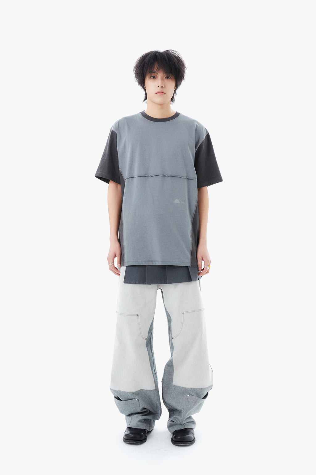 TRICOLOR TEE / GRAY