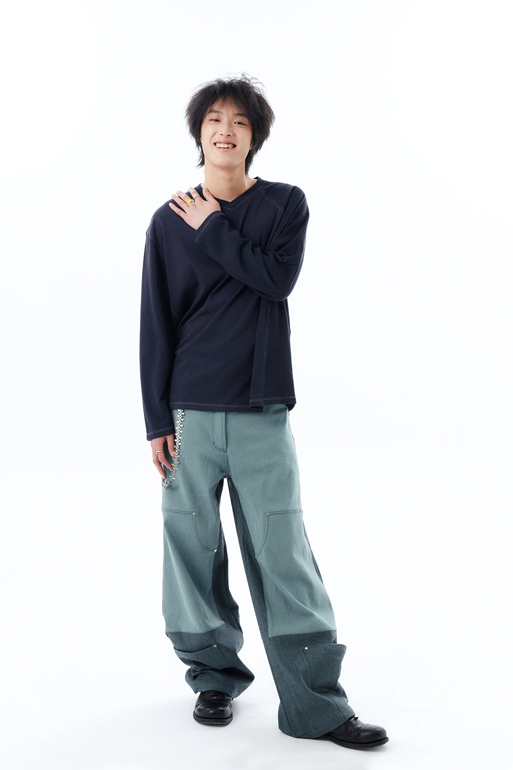 HEM POCKETS JEANS 2 / GREEN