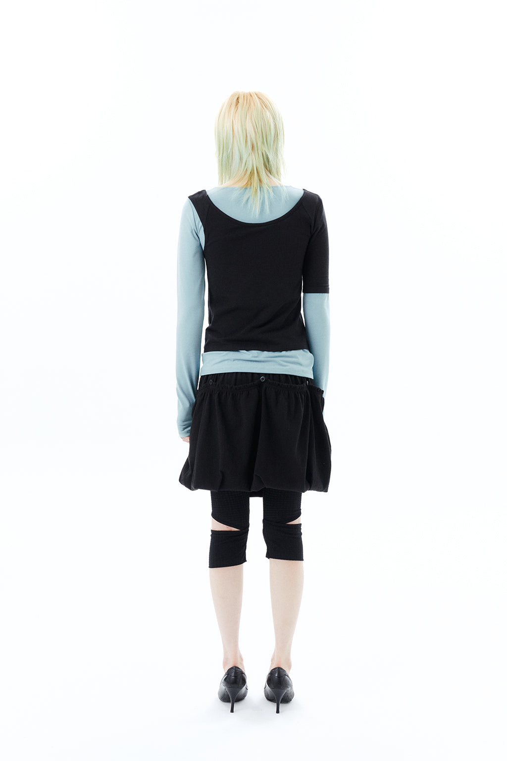 2 IN 1 LAYERED TOP / BLACK