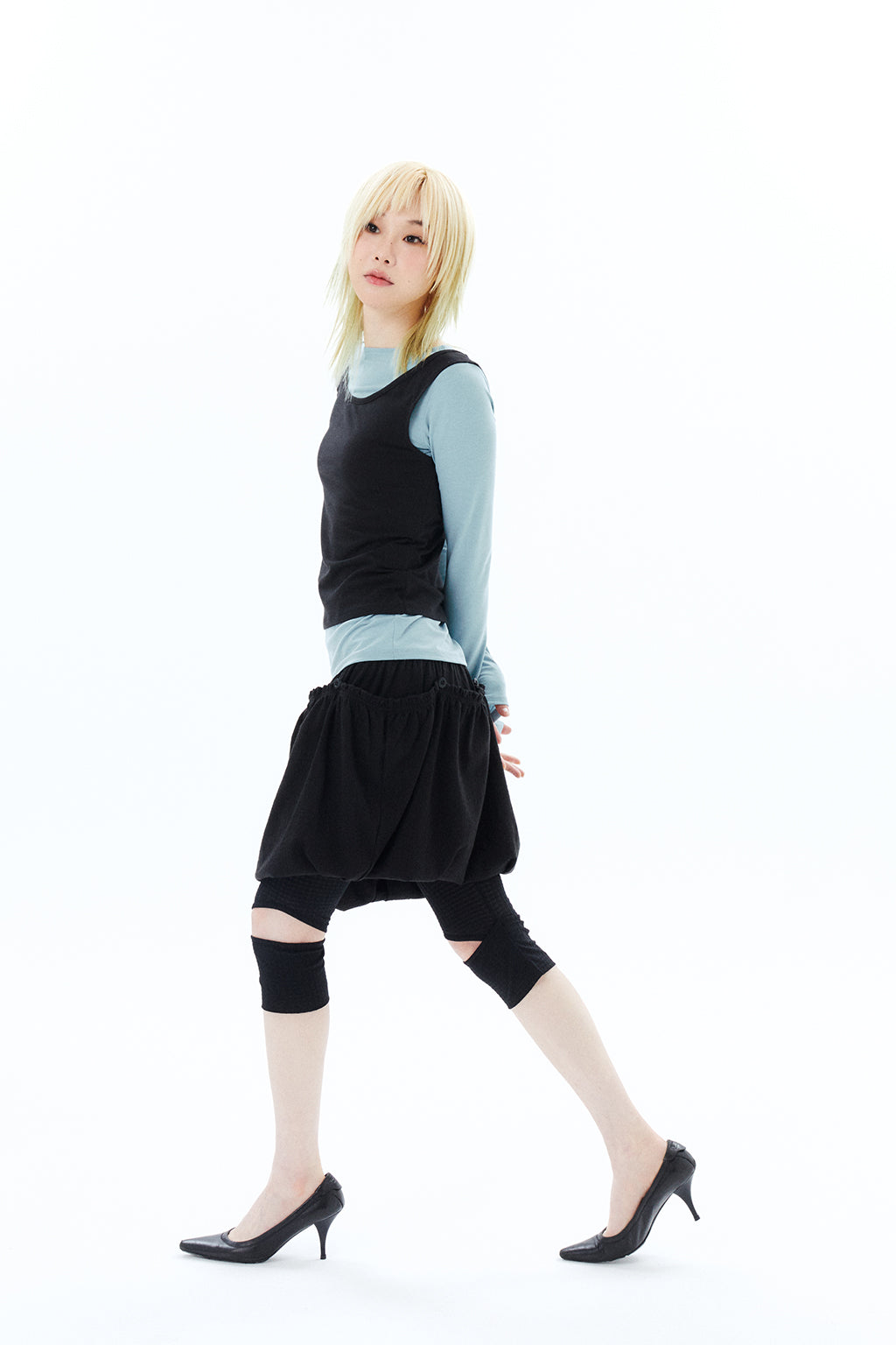 2 IN 1 LAYERED TOP / BLACK