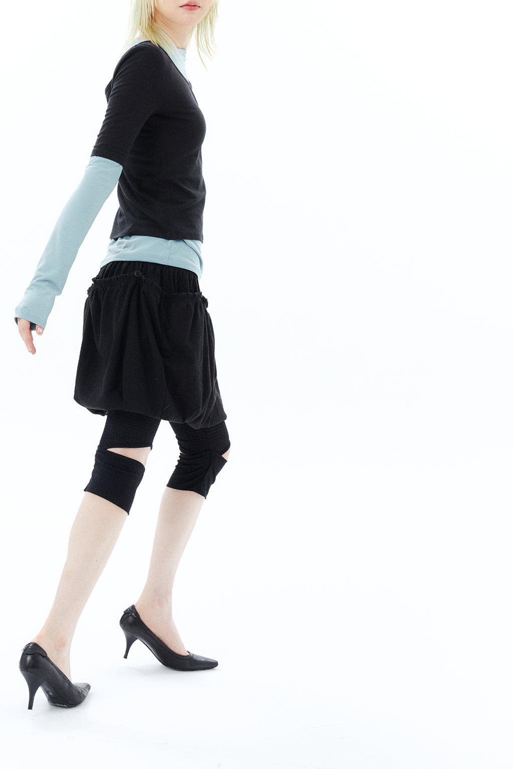 2 IN 1 LAYERED TOP / BLACK