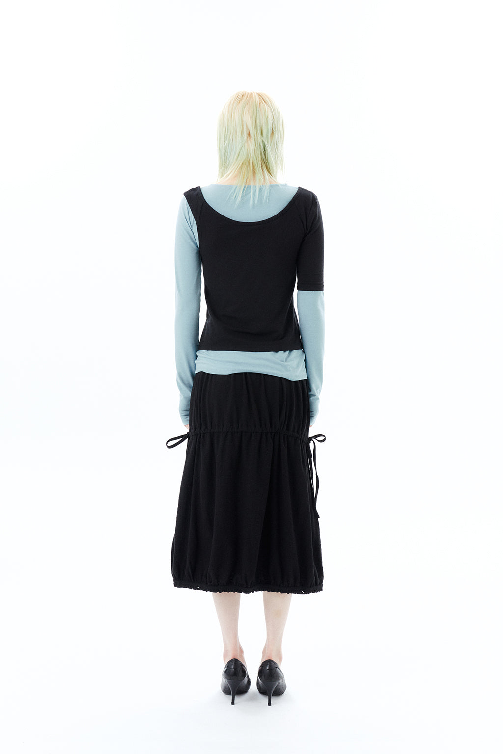 2 IN 1 LAYERED TOP / BLACK