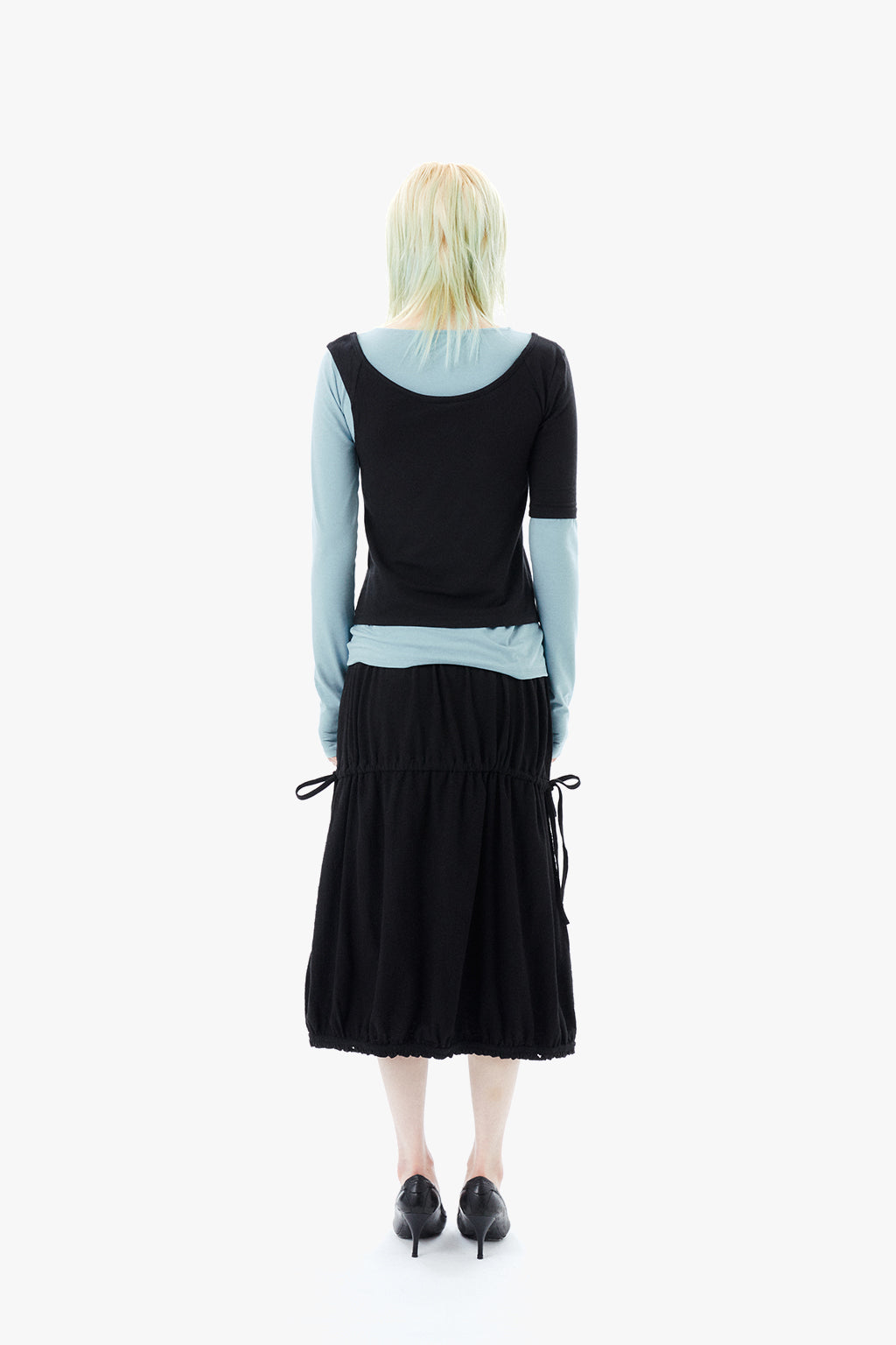 2 IN 1 LAYERED TOP / BLACK