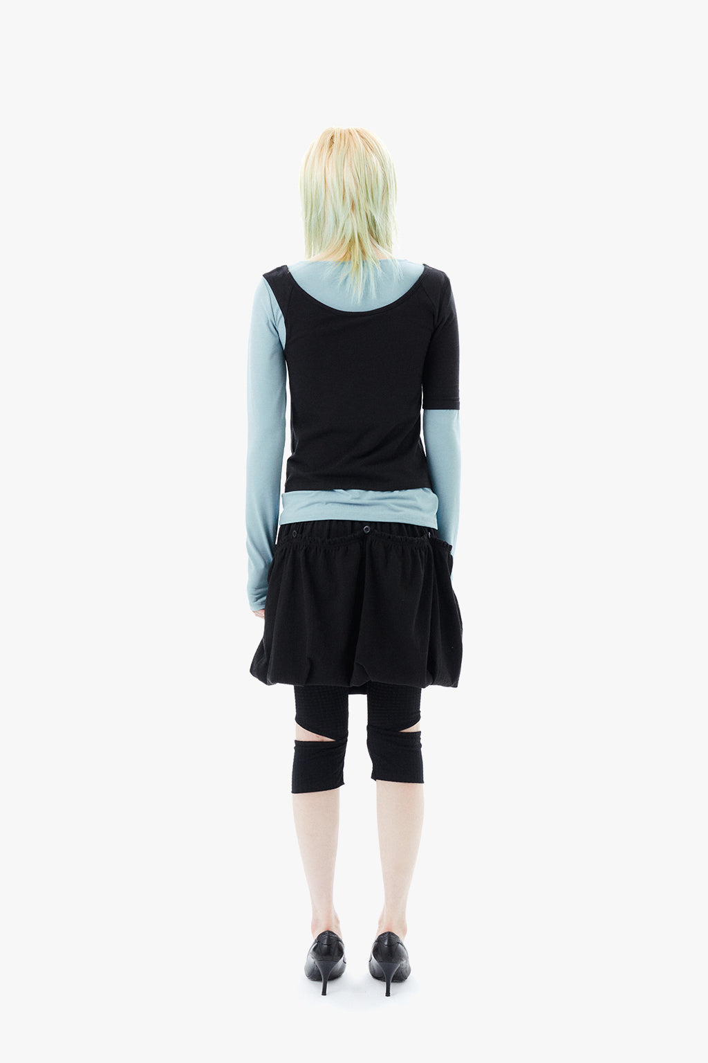 2-WAY JERSEY SKIRT / BLACK