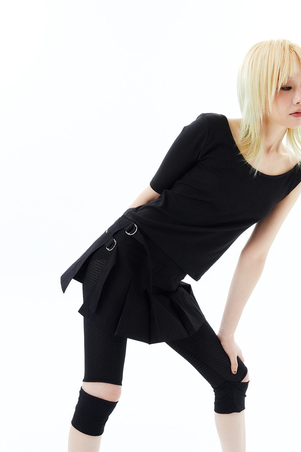 2 IN 1 LAYERED TOP / BLACK