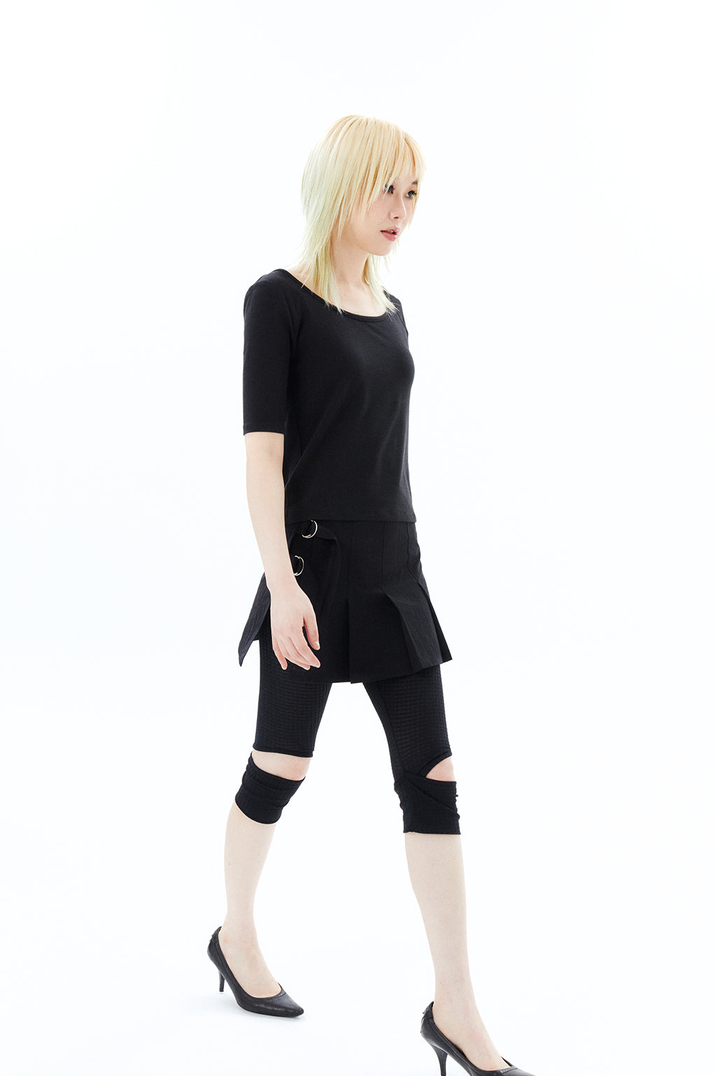 2 IN 1 LAYERED TOP / BLACK