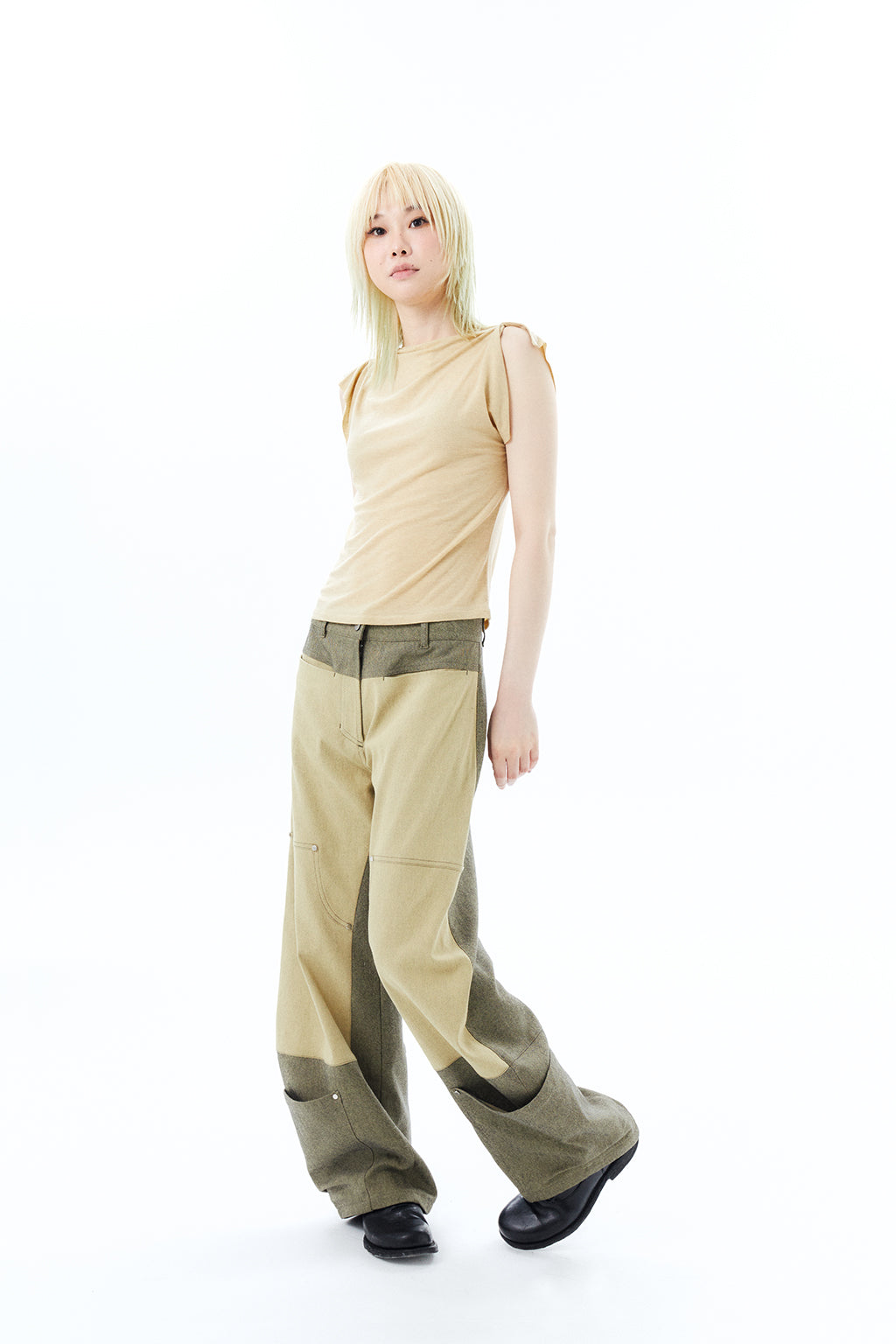 HEM POCKETS JEANS 2 / SAND