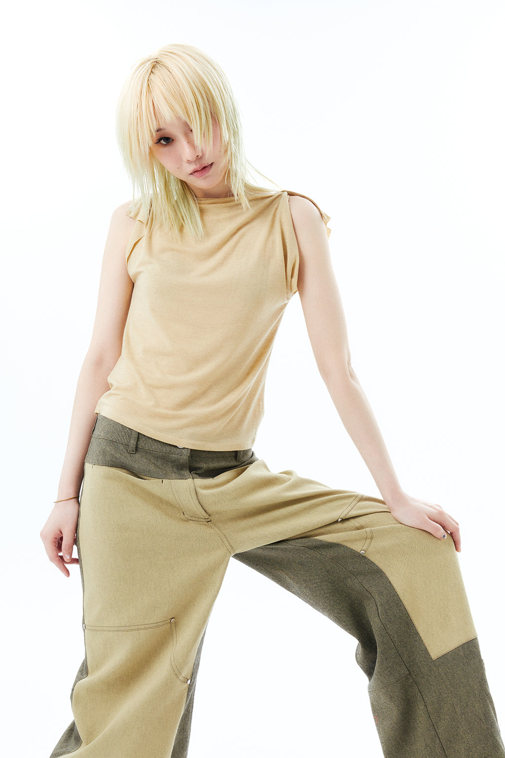 HEM POCKETS JEANS 2 / SAND