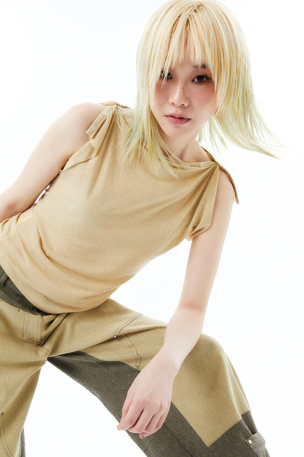HEM POCKETS JEANS 2 / SAND