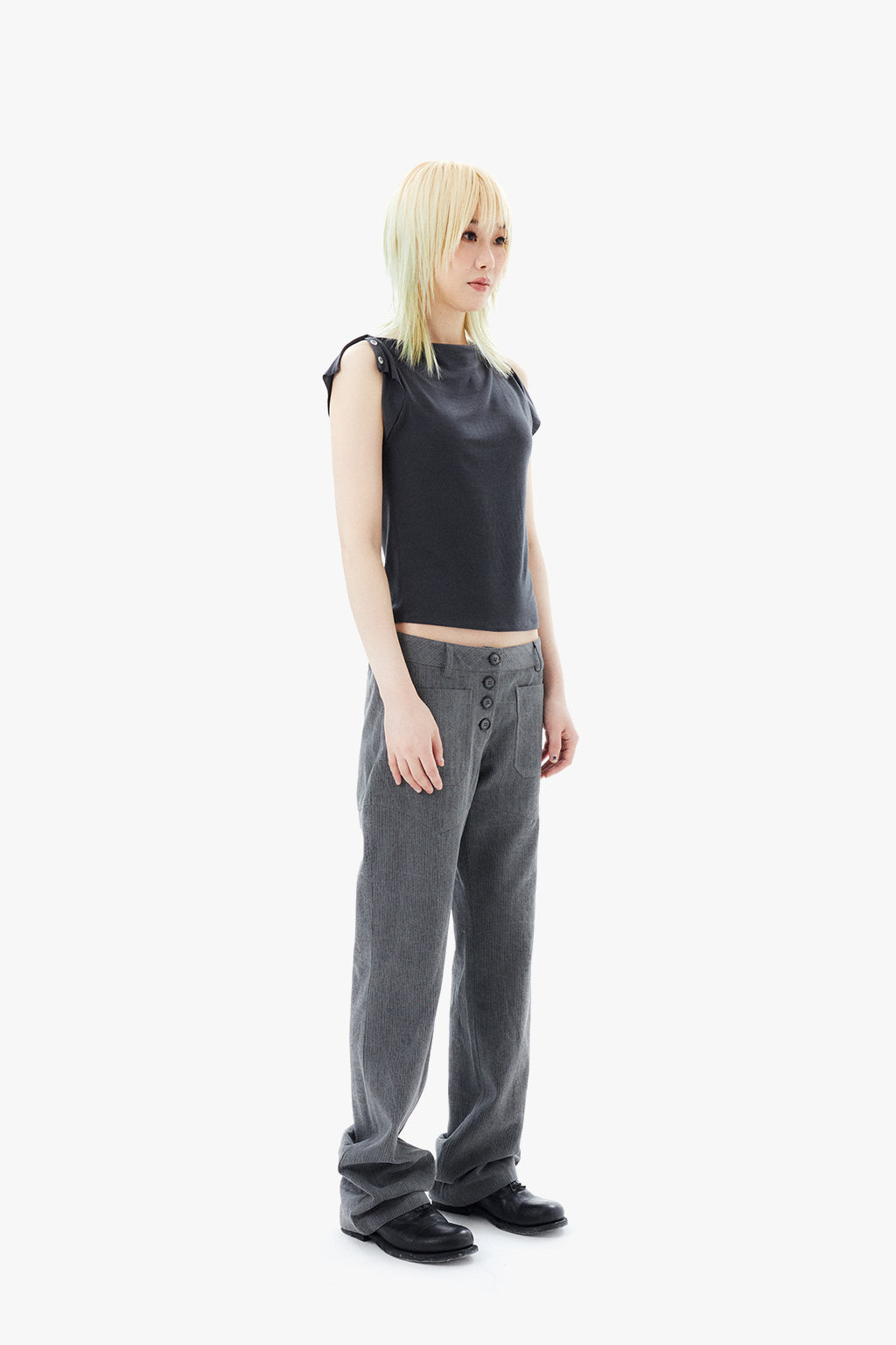 STRIPE BOOTCUT / GRAY