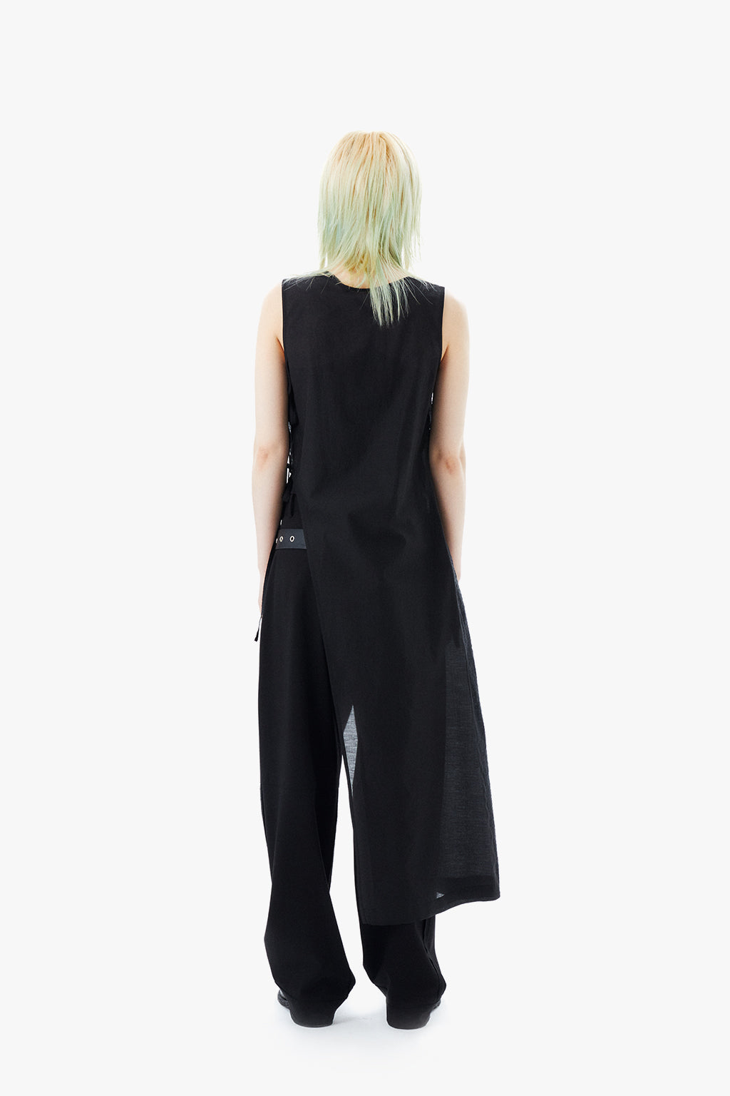 SIDE RIBBONS DRESS / BLACK