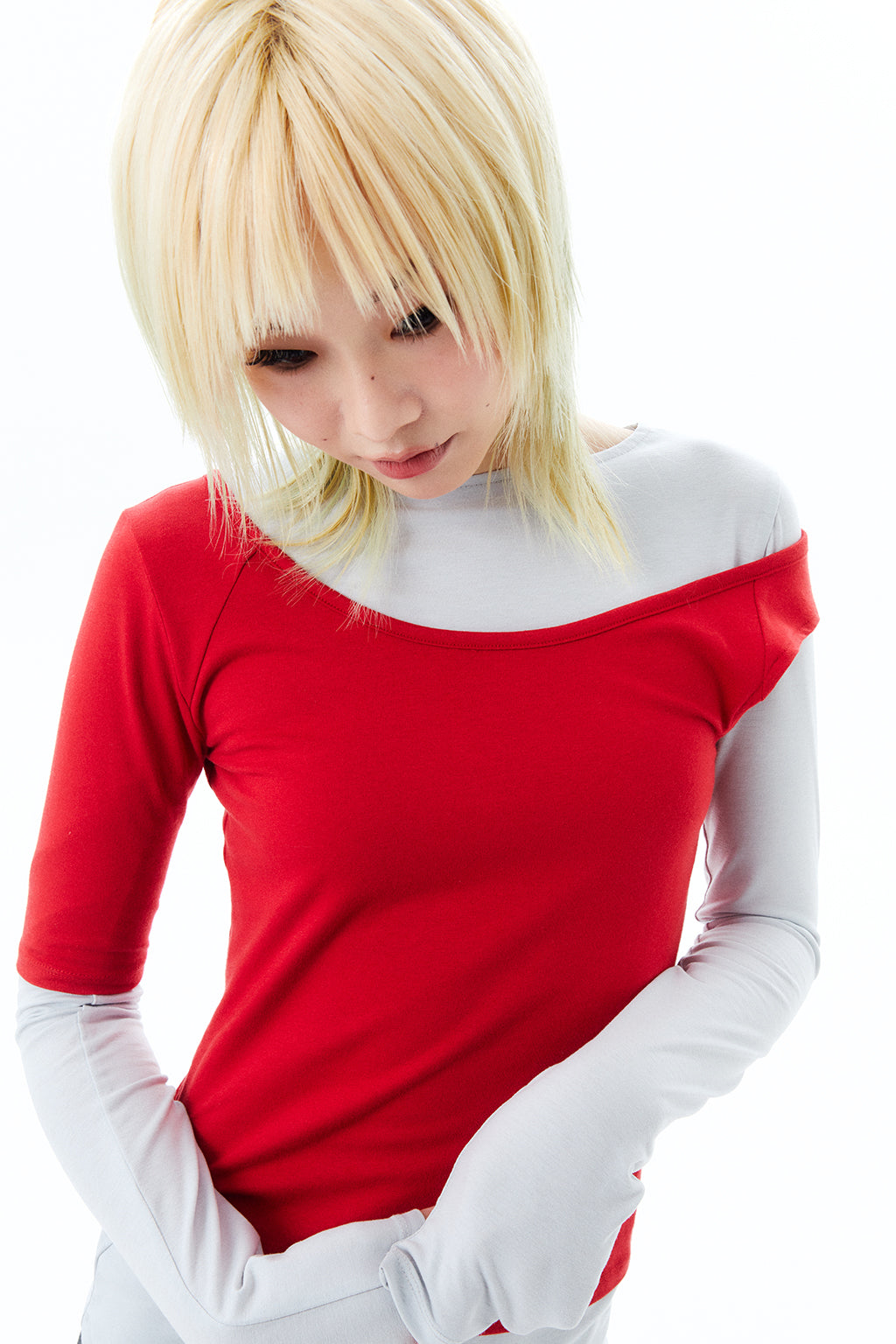 2 IN 1 LAYERED TOP / RED