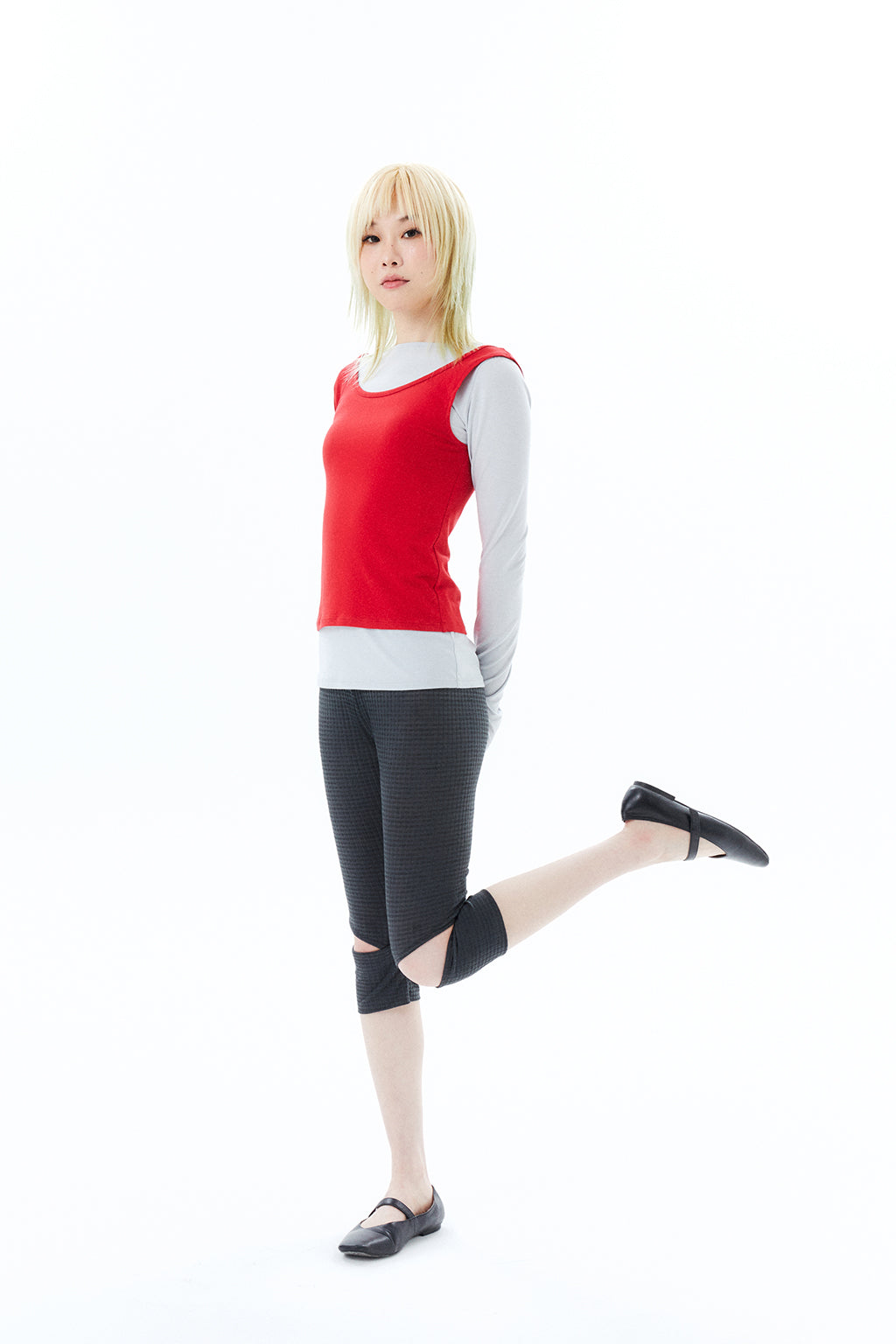 2 IN 1 LAYERED TOP / RED