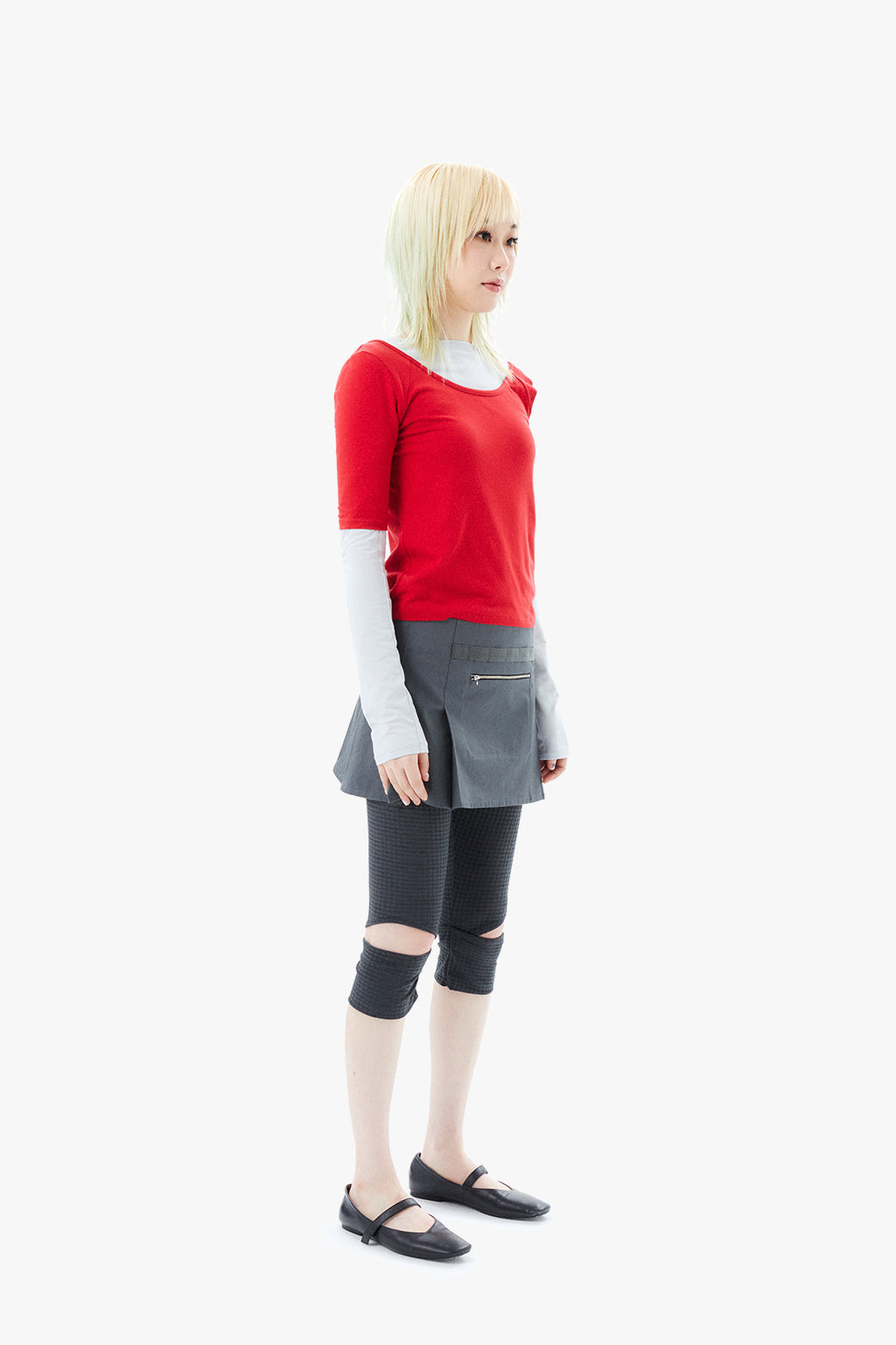 2 IN 1 LAYERED TOP / RED