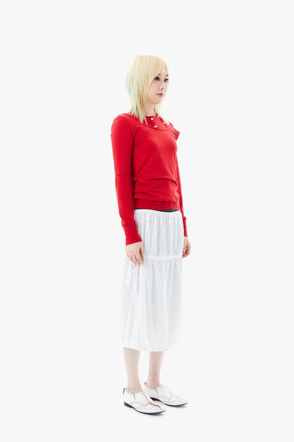 2 IN 1 LAYERED TOP / RED