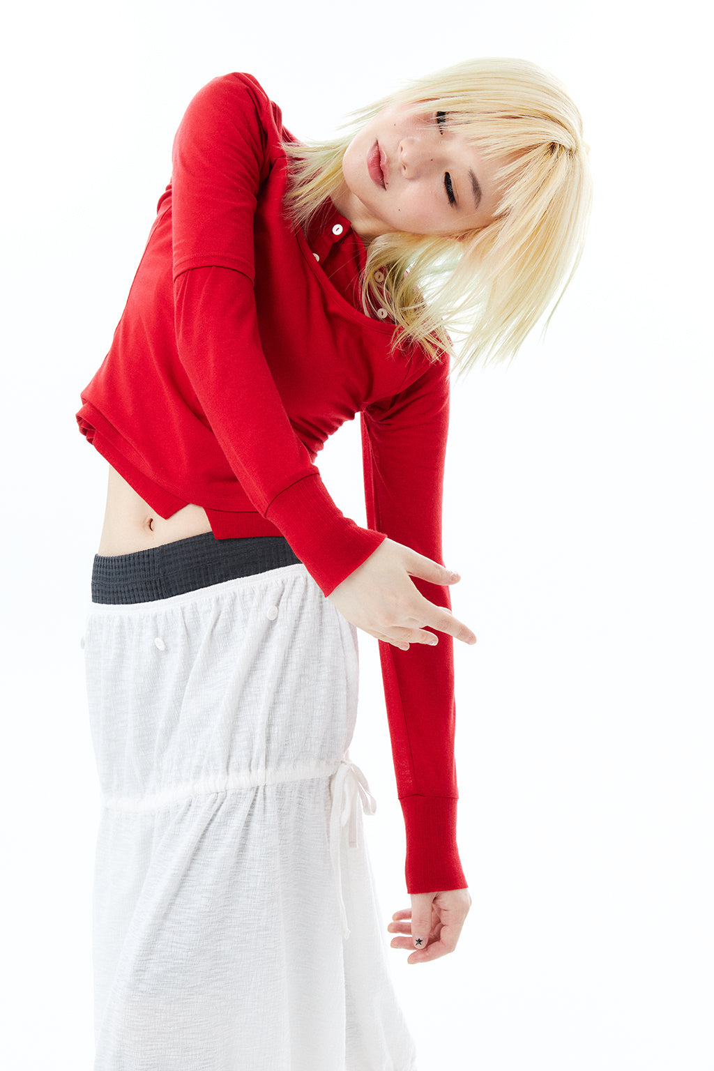 2 IN 1 LAYERED TOP / RED