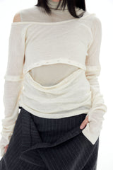 3 IN 1 LAYERED TOP / BEIGE