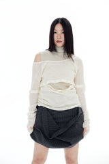 3 IN 1 LAYERED TOP / BEIGE