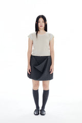 MULTIWAY STRIPED SKIRT / GRAY