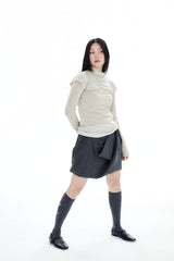 MULTIWAY STRIPED SKIRT / GRAY