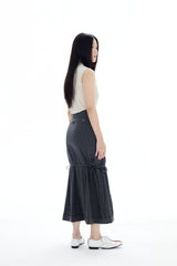 MULTIWAY STRIPED SKIRT / GRAY