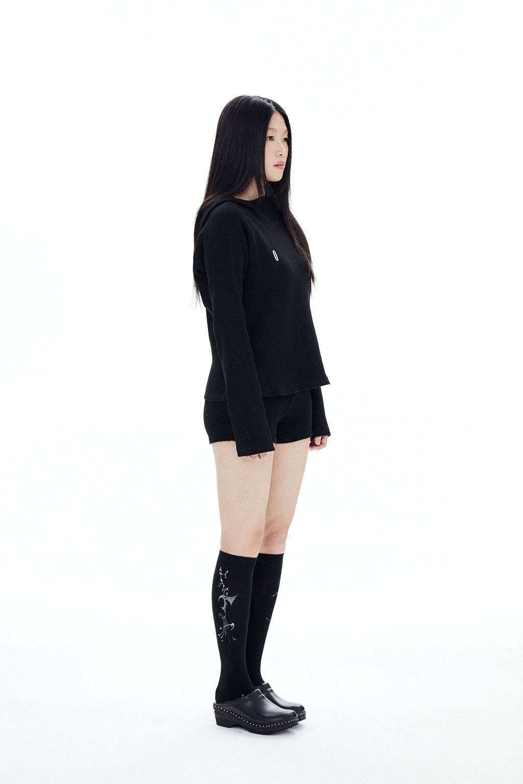 HLMN & HARP KNEE SOCKS / BLACK