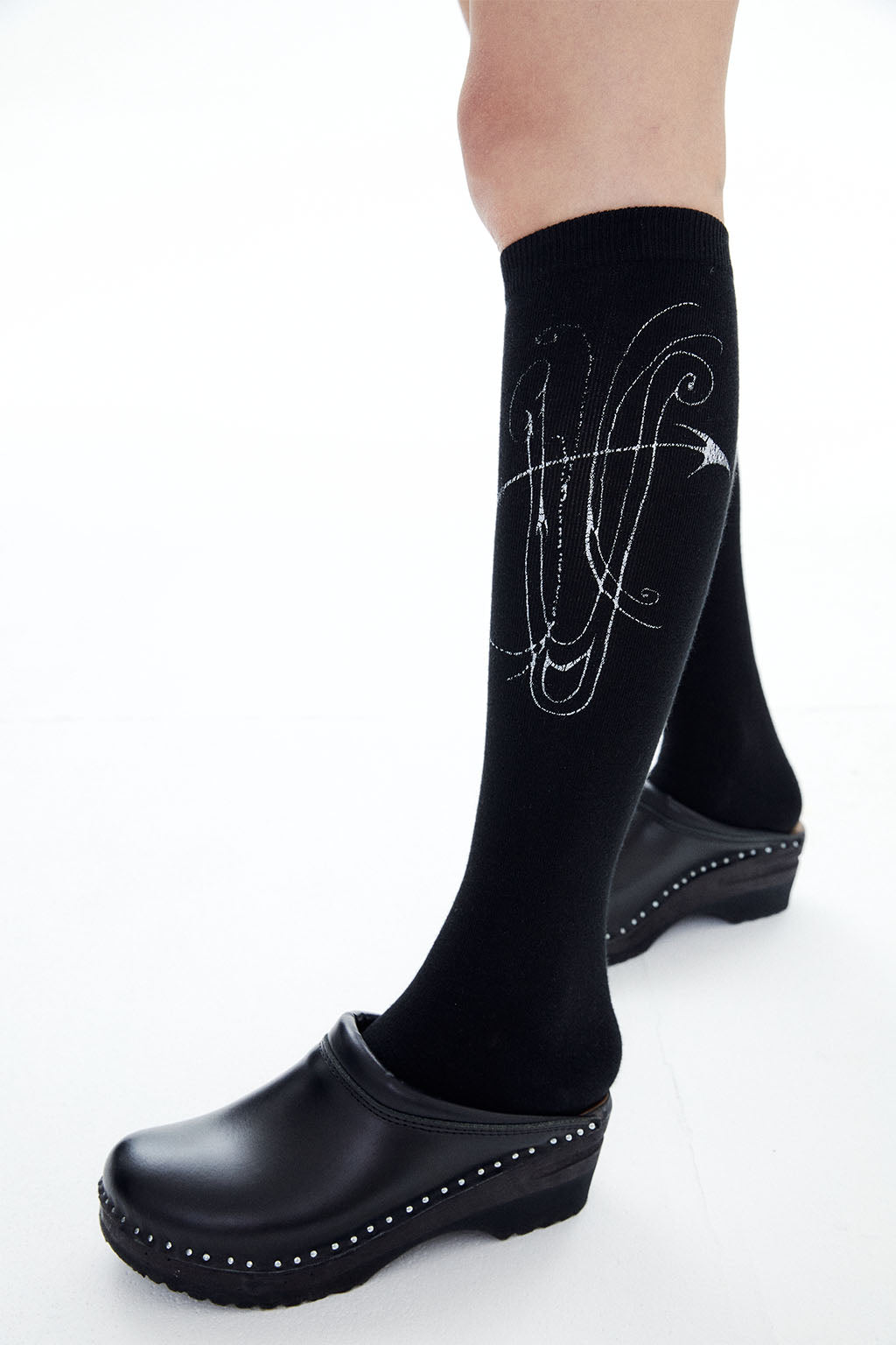 HLMN & HARP KNEE SOCKS / BLACK